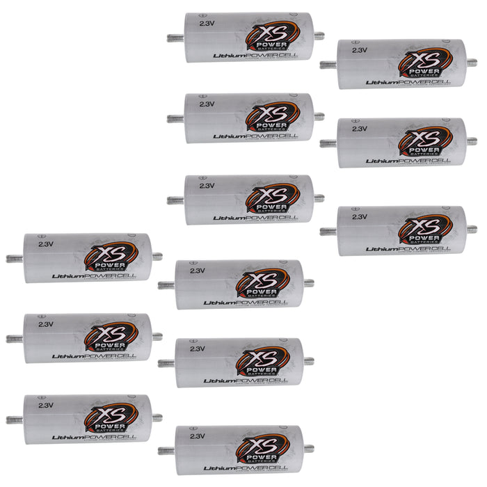 XS Power 12 Pack DIY Kit White 45AH LTO Cell Bank 2.3v W/ Dog Bones & Balancer