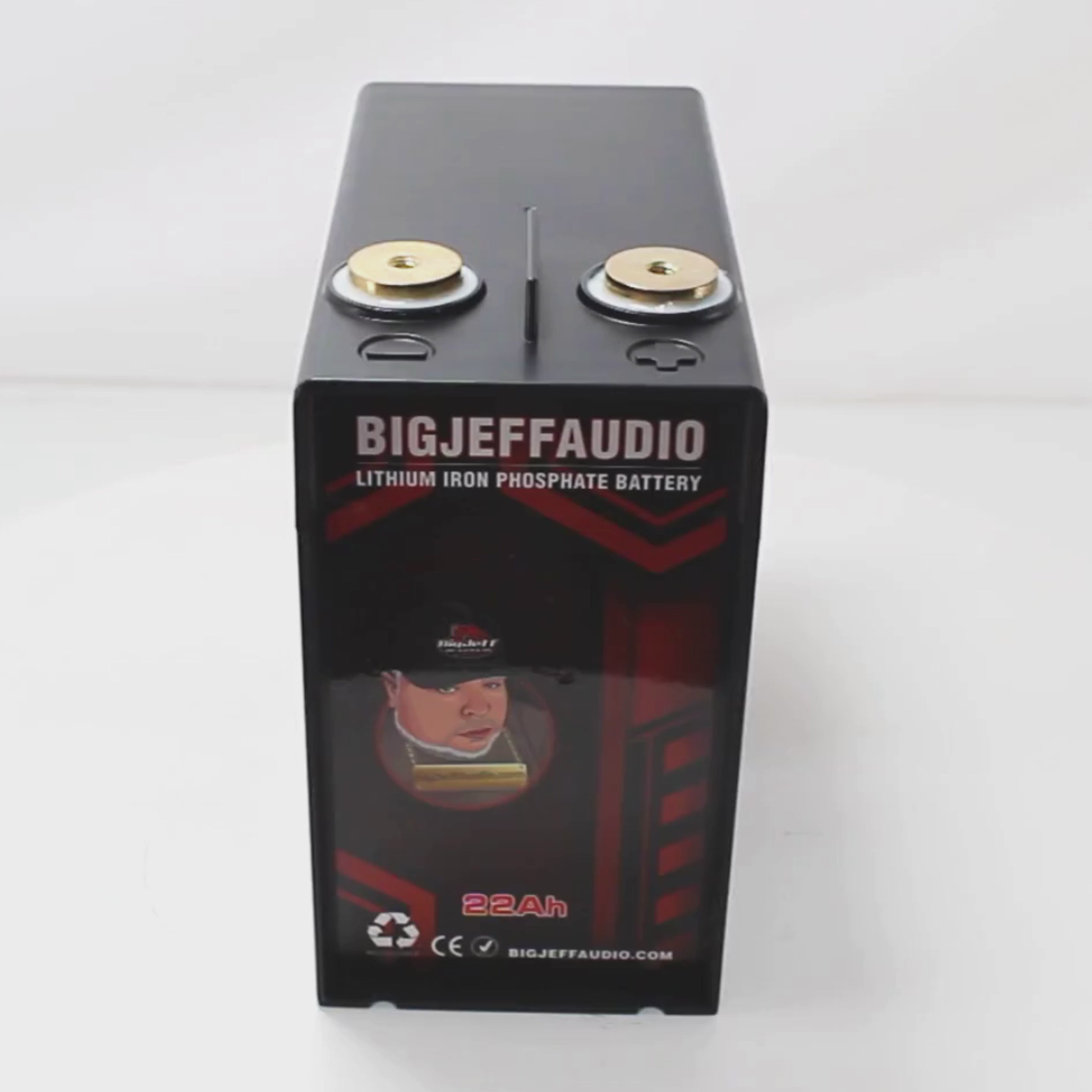 Big Jeff Car Audio Compact 22AH 12V Lithium LFP Battery 6000W / BJ-LI-22AH