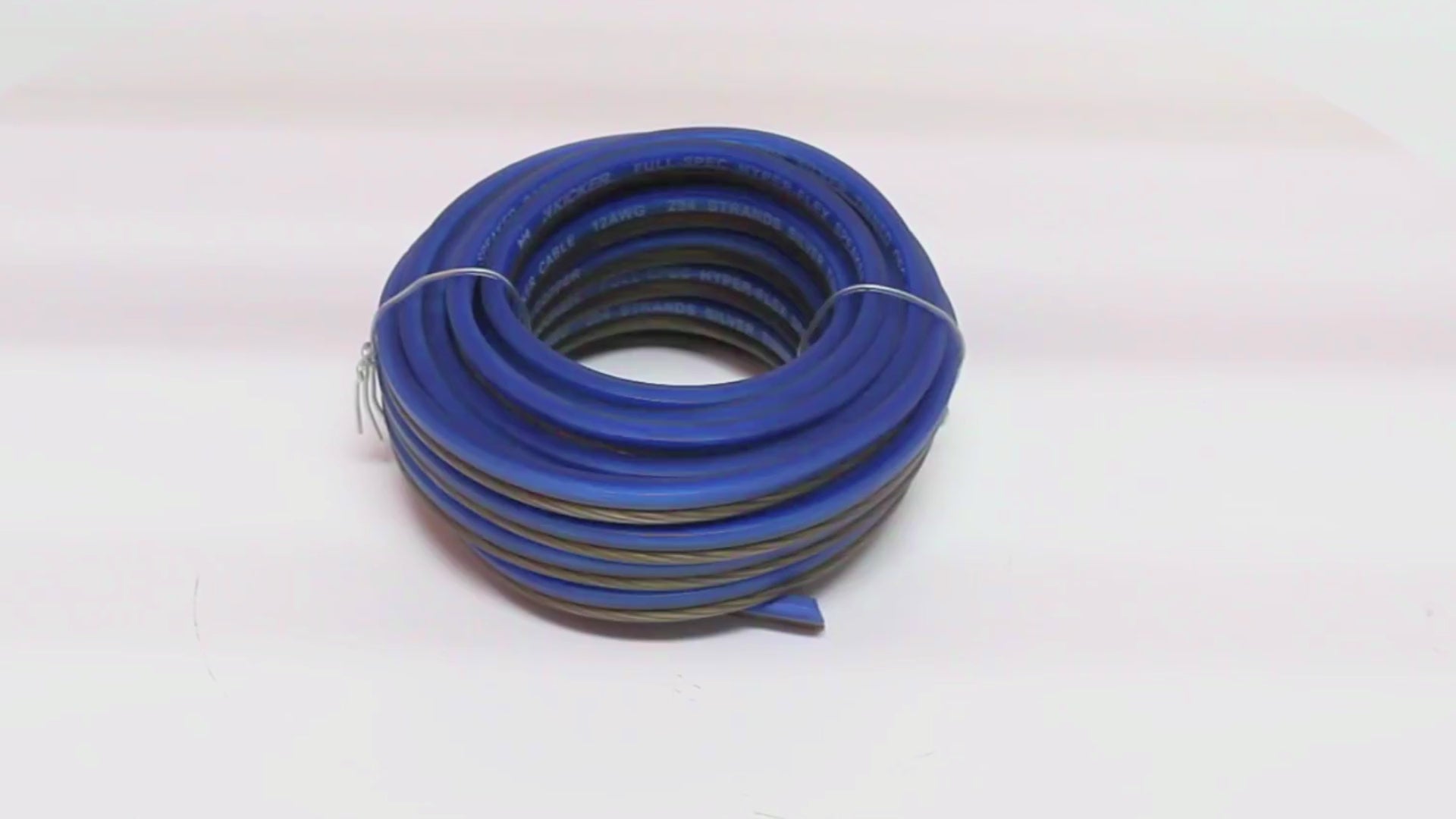 Kicker 12 Gauge 20-Foot Speaker Wire Silver-Tinned Oxygen Free Copper Blue/Clear