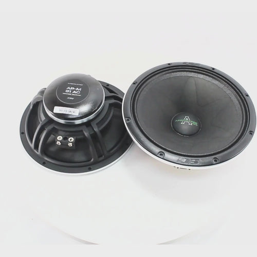 Upgrade your sound system with the Deaf Bonce Apocalypse AP-M81AC-NEO 8" Midrange Speakers – a compact powerhouse designed for high-performance car audio builds. Featuring a lightweight neodymium magnet, 300W RMS power handling, and a tight 4-ohm impedance, these speakers are engineered for clean, punchy midrange that cuts through any setup.

In this video, we showcase a full 360° view of the AP-M81AC-NEO, highlighting its slim profile, premium cone design, rear-mounted terminals, and durable build quality.