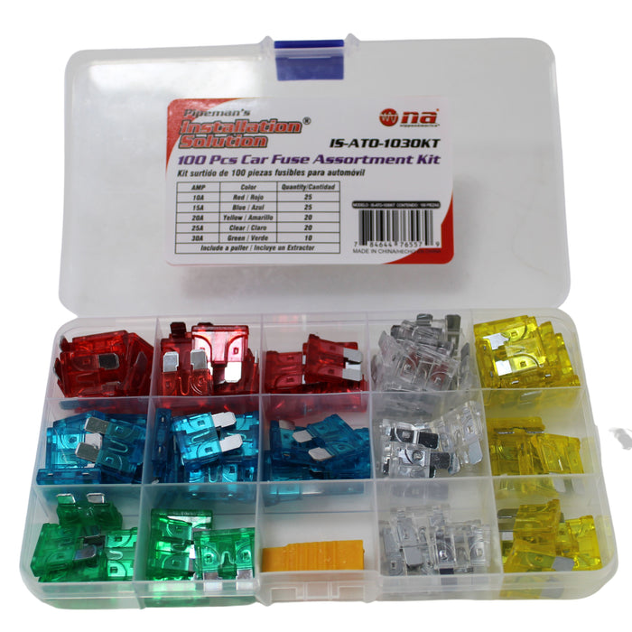 Pipeman's 100-Piece Car Fuse Assortment Kit With Fuse Puller IS-ATO-1030KT