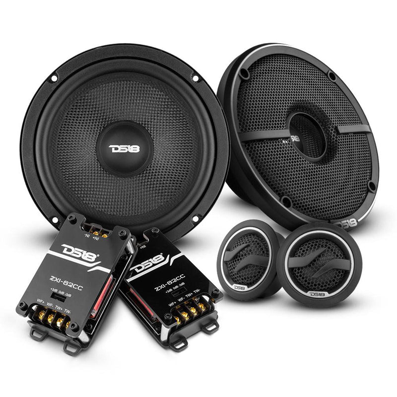 DS18 ELITE 6.5" 240 Watt 4 Ohm 2-Way Component Speaker System with Kevlar Cone