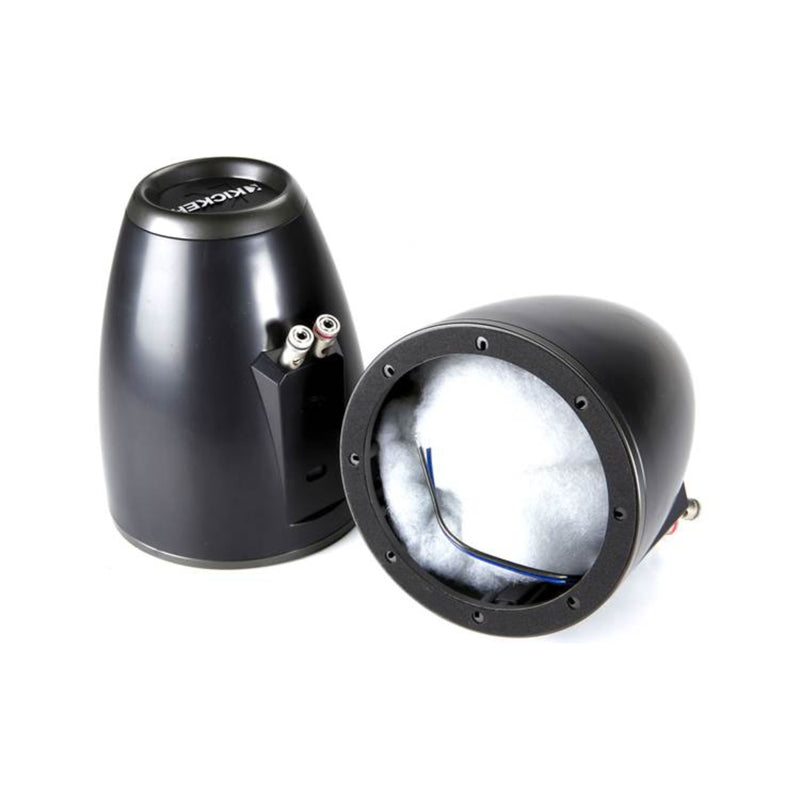 Kicker Pair of Black 6.5" Marine Wakeboard Tower Speaker Enclosures 12KMTES