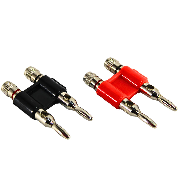 Install Bay Pair of RCA Banana Plugs Black & Red pairs RCA100-BP