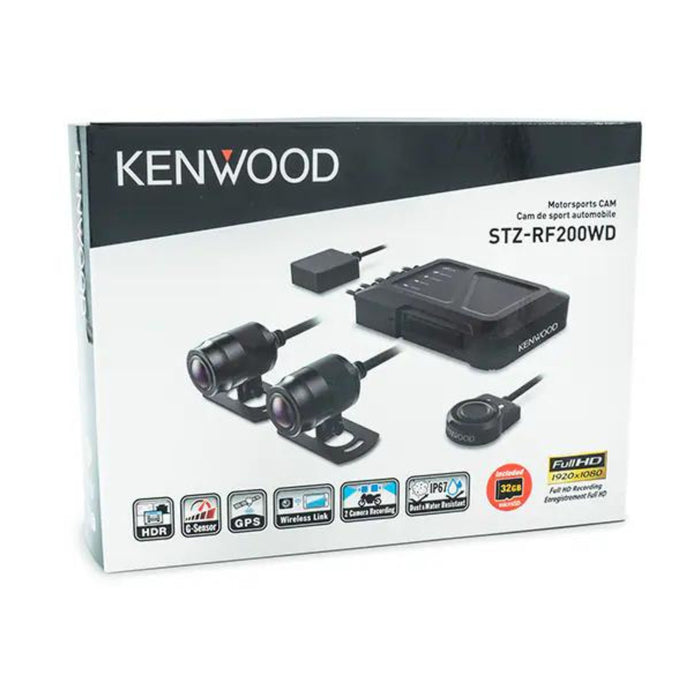 Kenwood 2 MegaPixel Motor Sports HD Dash Cam With GPS & Rear-View Camera
