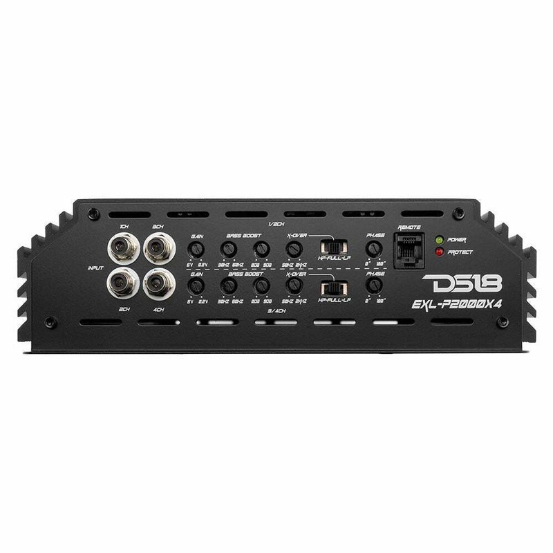 DS18 4 Channel Korean Amplifier Class AB Full Range w/ Bass Knob EXL-P2000X4