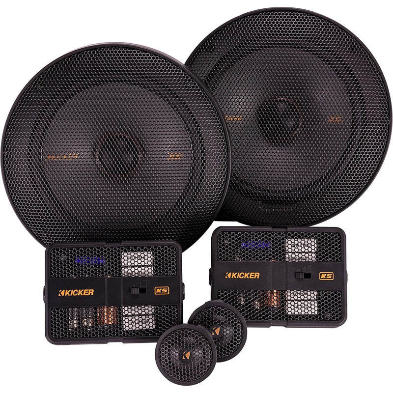 Kicker KS-Series 5.25" Component Speakers with 1 Inch Tweeters 200W Peak