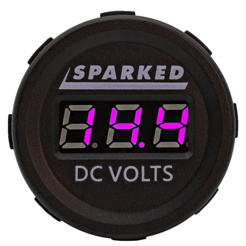 Sparked Innovations Single Display 12V DC Voltmeter Battery Voltage Monitor