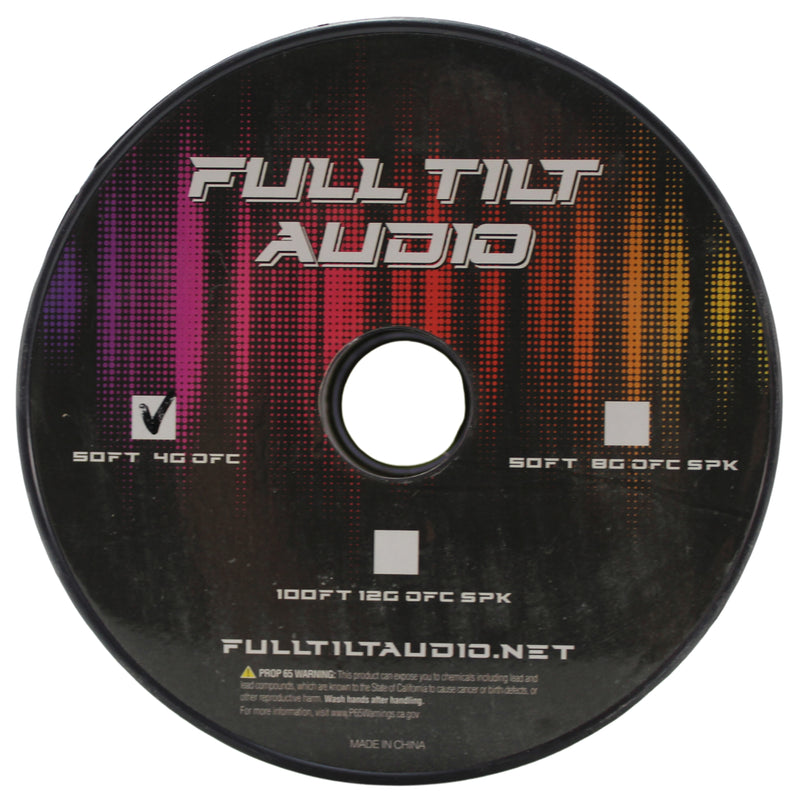Full Tilt Audio 4GA Tinned Oxygen Free Copper Power/Ground Wire Lime Green Lot