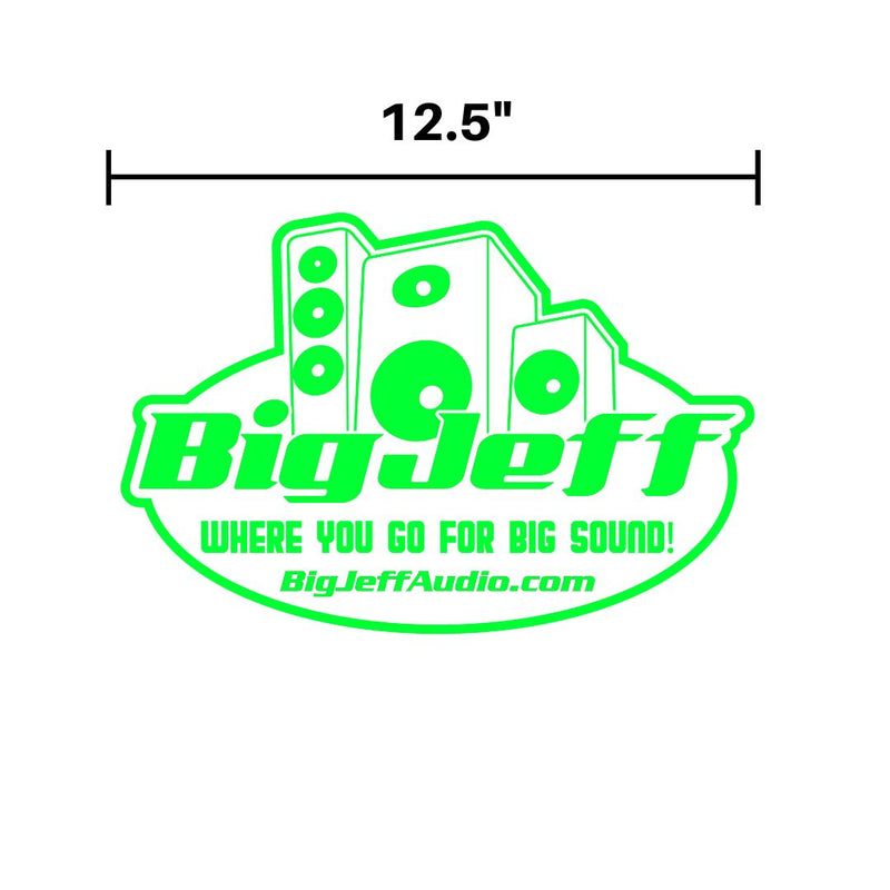 Official Big Jeff Audio Logo 12.5 inch Sticker