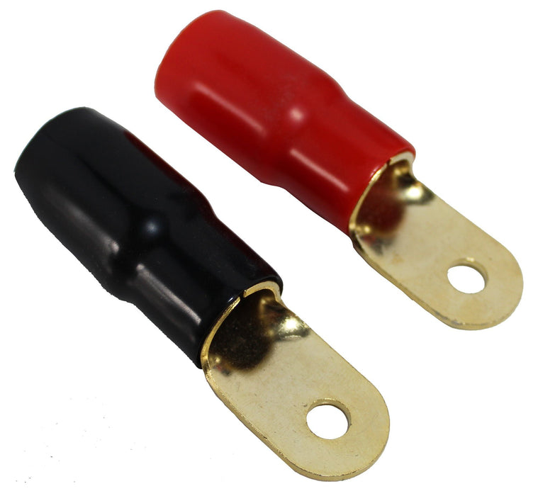 2x Gold Plated 1/0 AWG -1/4 Cable Lug Ring Terminals Battery Wire Welding