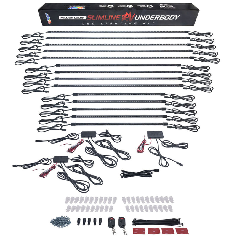 LEDGlow Million Color Slimline LED Underbody Lighting Kit For 20'-25' RV Campers