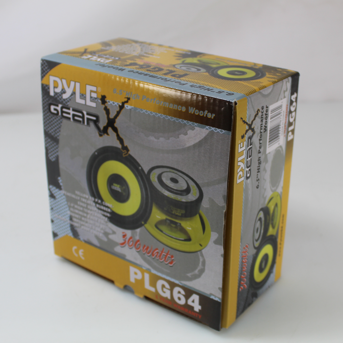 Pyle PLG64 6.5" 1200W Car Audio Mid Bass Midrange Subwoofer Speaker Set Open box