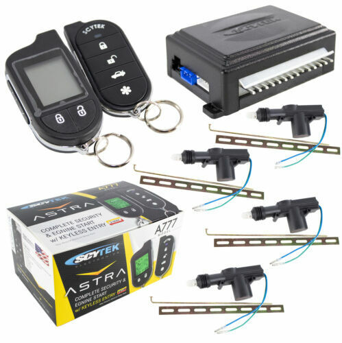 Car Alarm Security System, Keyless Entry 2-Way LCD 4 Door Locks Scytek A777 - Big Jeff Online Inc