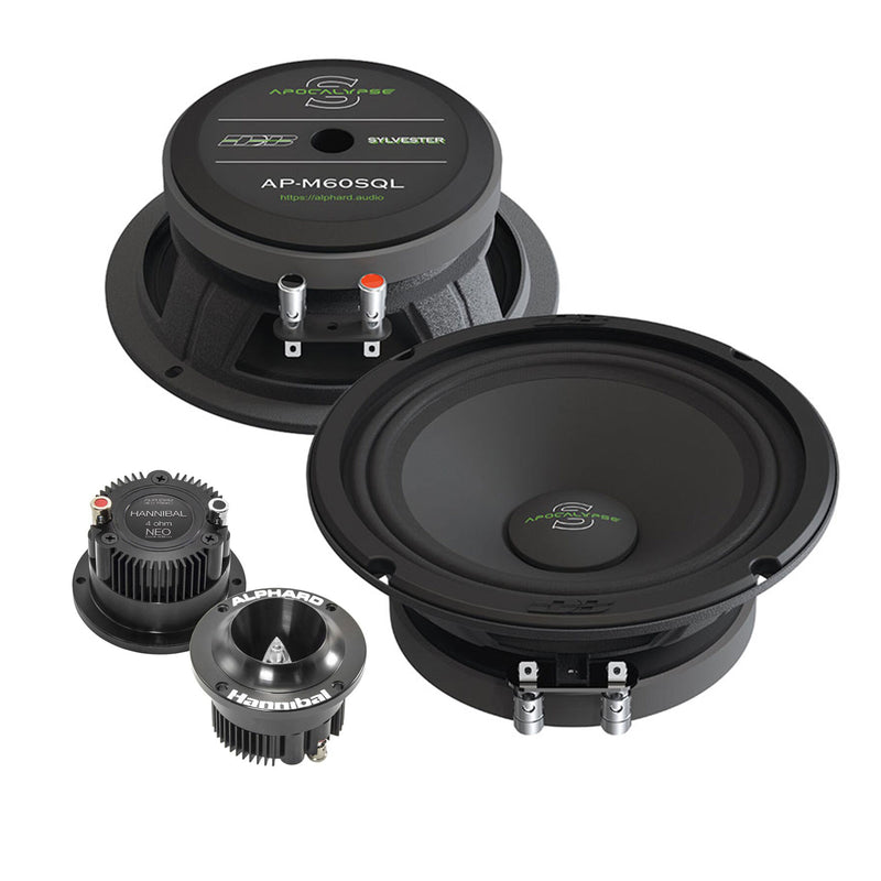 Pair of Deaf Bonce 6.5 Apocalypse Speakers 600W 4 Ohm w/ 1" Neo Tweeters 160W