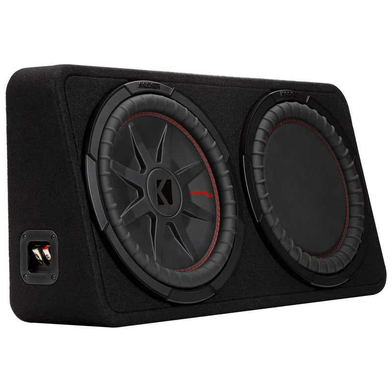 Kicker CompRT Series Dual 12" 500W RMS 2-Ohm Loaded Subwoofer Enclosure
