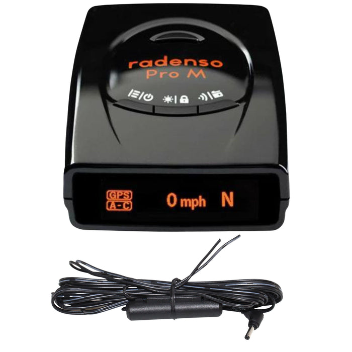 Radenso Pro-M Radar Detector w/ Extreme Range, OLED W/ Direct Wire Kit