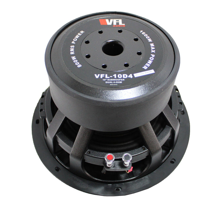 VFL Audio 10" 1600 Watt 4 Ohm Dual Voice Coil High Power Subwoofer VFL-10D4