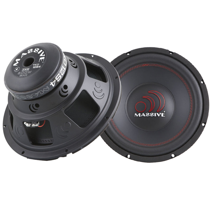 Massive Audio 12" 600 Watt 4 Ohm Bass Subwoofer TKO12S4