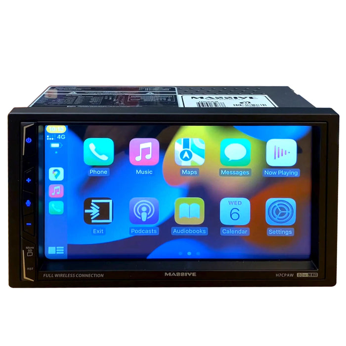 Massive Audio 7" Bluetooth Multimedia AM/FM Receiver W/ Carplay & Android Auto