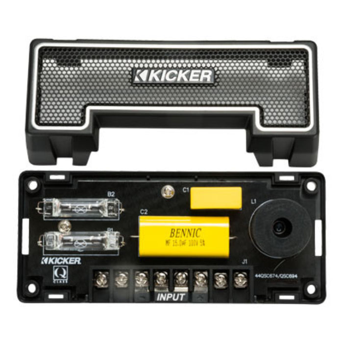 Kicker QS Series 6.75" Coaxial Speakers 200W Peak 4Ohm Bi-Amp Capable Neo Magnet