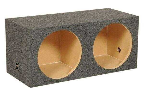 QPower Dual 12" Carpeted Heavy Duty Sealed Subwoofer Enclosure 1" MDF HD212