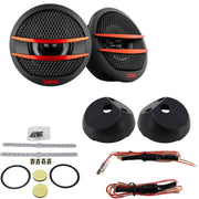 DS18 pair of 2" PEI Dome Ferrite 200 Watts Max 4 Ohm tweeters Red TX1R - Big Jeff Online Inc