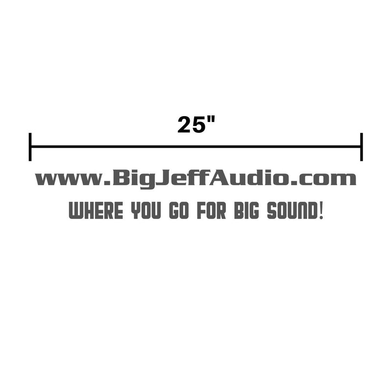 Official Big Jeff Audio Website Link Vinyl 25 inch Sticker