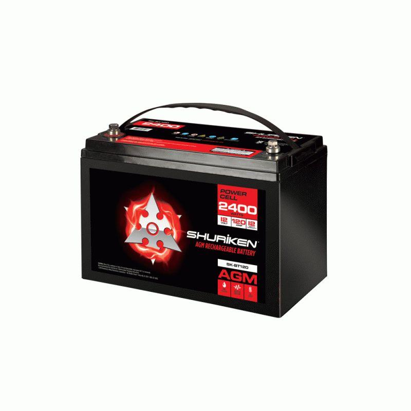 Shuriken BT120 Large 12V Car Audio Cell Battery 2400W 120A T11