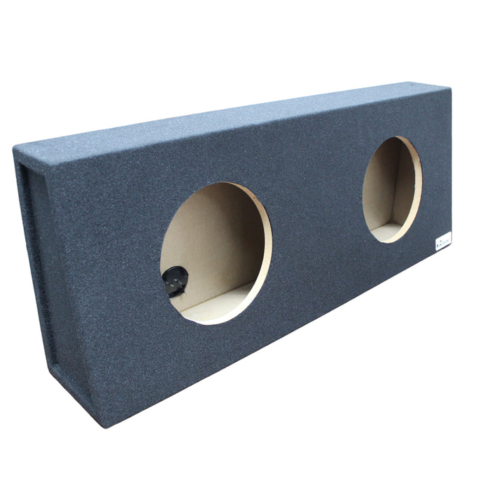 King Boxes Dual 10" Sealed Universal Wedge Style Subwoofer Box Carpeted AKT210