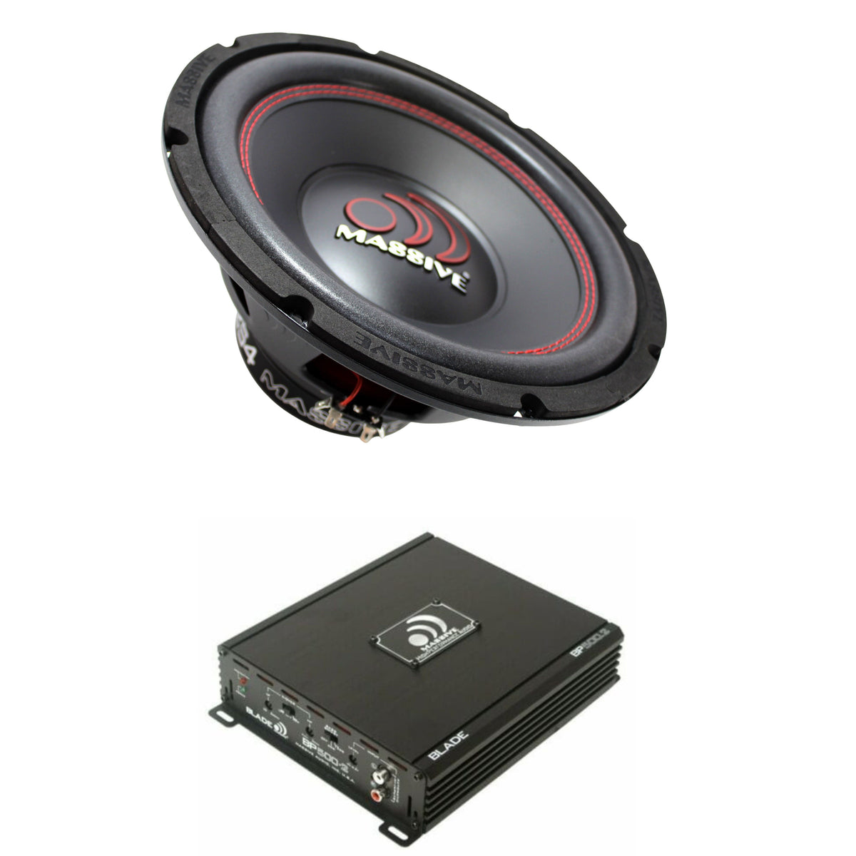 Massive Audio Dual 12 Inch 500 Watt Subwoofer Massive Audio HIPPO
