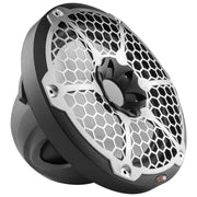 DS18 NXL-12SUB-BK 12" 700W Marine Subwoofer, IP65 waterproof with RGB LED lighting. Built tough for boats and outdoor bass systems. Side Angle View