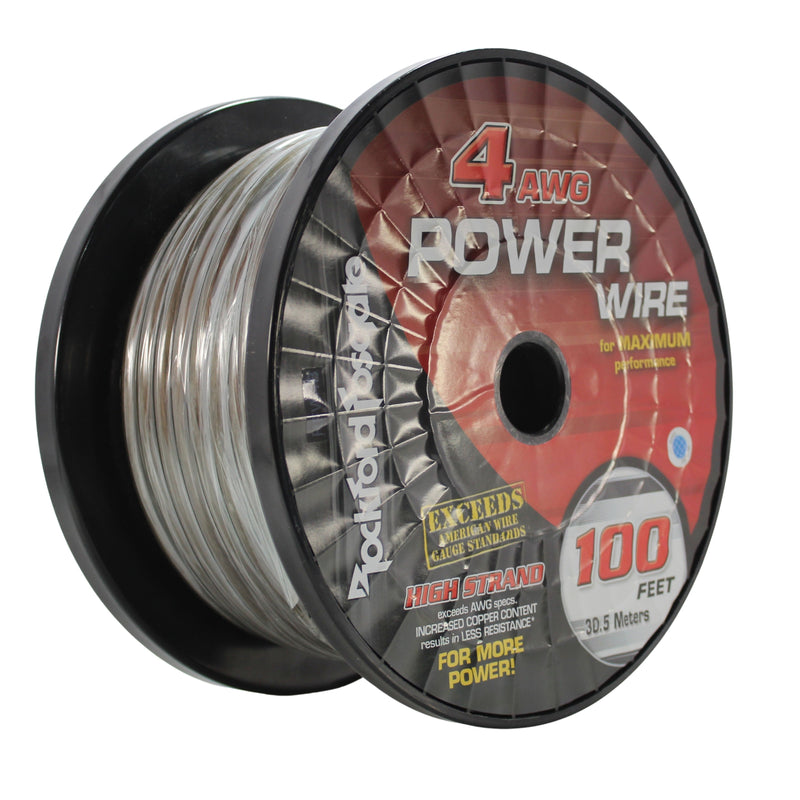 Rockford Fosgate 4 AWG 100% OFC Power/Ground Wire Black Lot Cut By The Foot