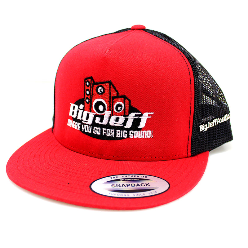 Official Big Jeff Audio Black/Red Trucker Hat with Big Jeff Audio Logo