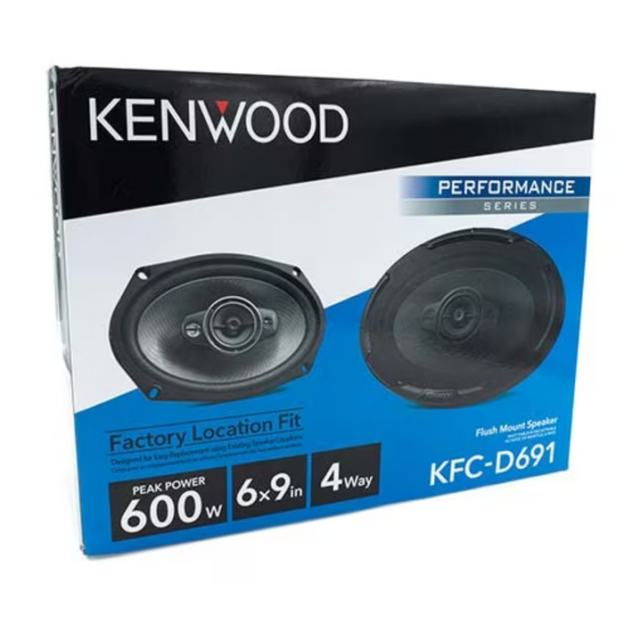 Kenwood 6x9 inch 4-Way 600W Performance Series Car Audio Speakers KFC-D691