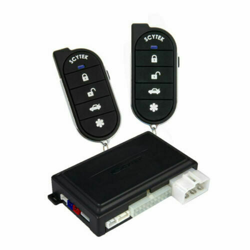 Car Alarm Security 4 Door Locks, Keyless Entry 1-Way Fob Remote Start Scytek A4
