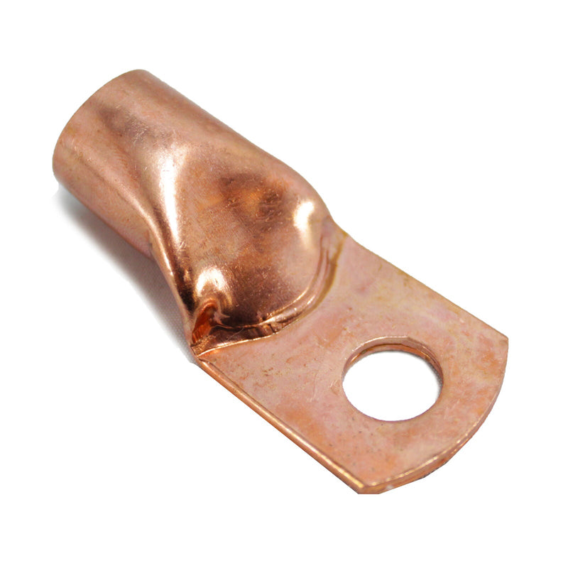 XS Power 1/0 Gauge Copper Lug Terminal Rings with Red Heat Shrink Wrap RT0G-RD