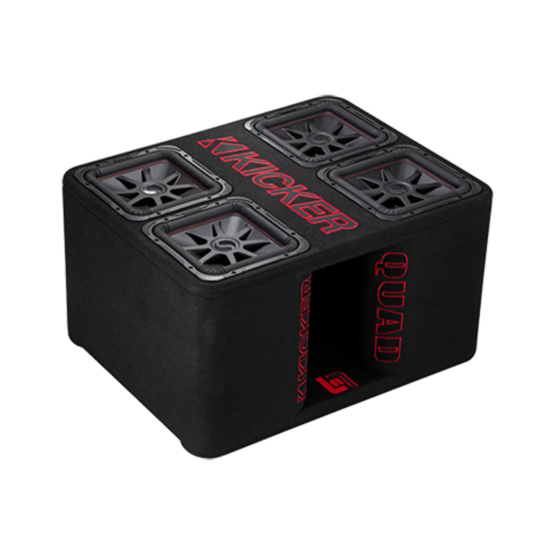 Kicker Ported Loaded Box w/ Four 12" L7R Dual 2 Ohm 2400 Watts RMS Subwoofers