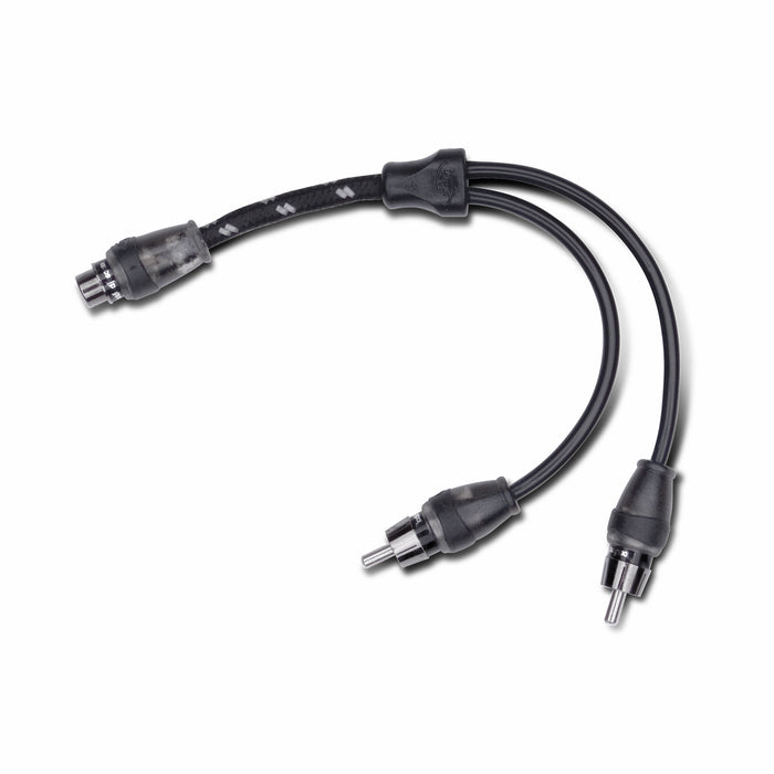 Rockford Fosgate Premium RCA Y-Adapter 1F To 2M Dual Twist Signal Cable