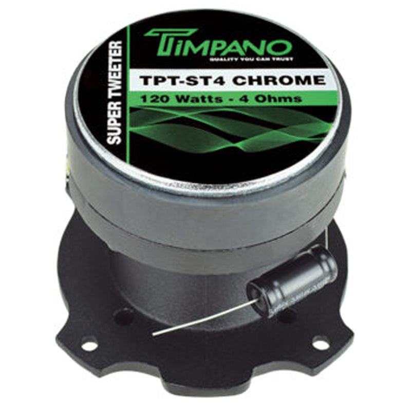 Timpano 3.5 Inch 240W 4 Ohm 1 Inch VC Chrome Bullet Super Tweeters Pair TPT-ST4