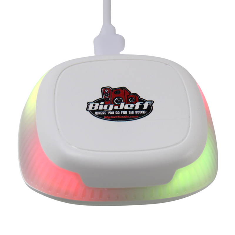 Big Jeff Audio Light-Up True Wireless Bluetooth Earbuds Headphones White