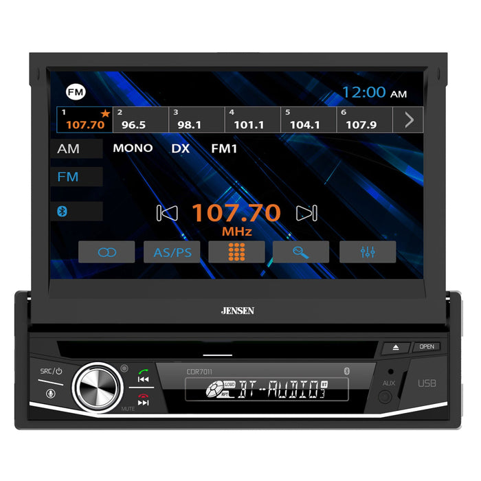 Jensen 7" Motorized 1-Din Touchscreen LCD Bluetooth Radio CD/DVD/USB CDR7011