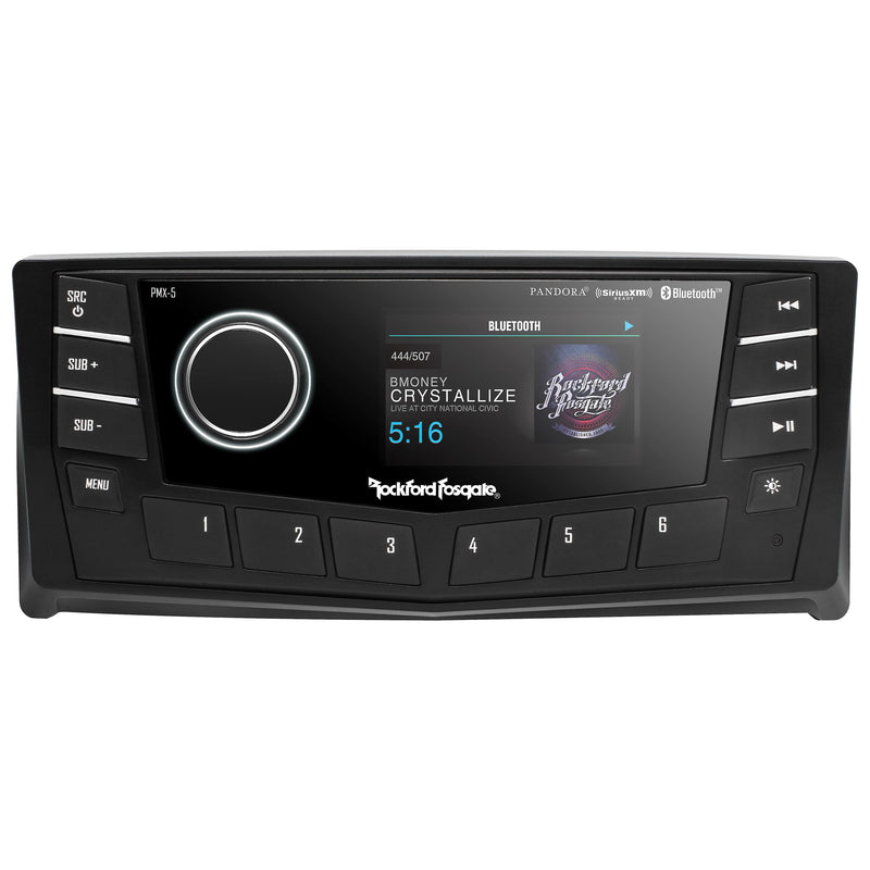 Rockford Fosgate 2.7" Bluetooth Marine Radio with AM/FM/WB/AUX/USB & CANbus