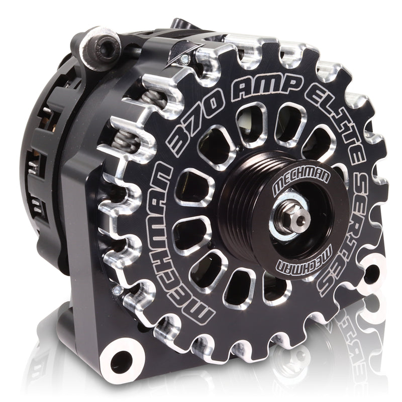 Mechman E-Series 370 Amp Black Alternator For 1996 - 2004 GM 5.7L Truck
