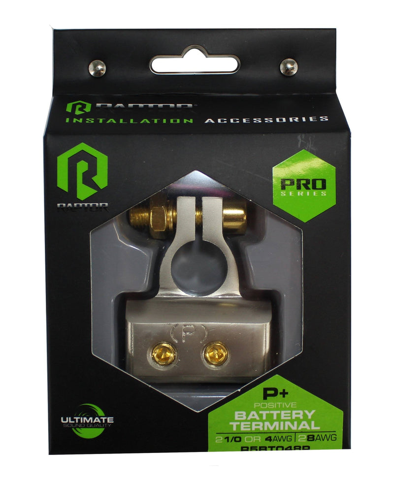 Pro Series Satin Nickel 1/0 or 4AWG to 8AWG Positive Battery Terminal R5BT048P