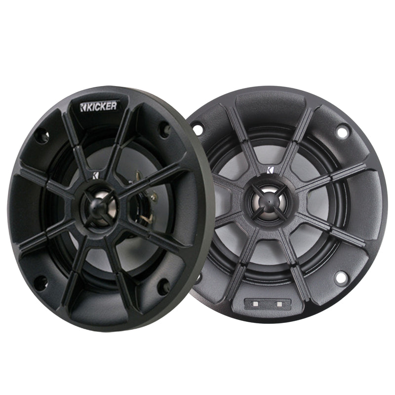 Kicker 4" All-Weather Powersports Coaxial Speakers 2 ohm 100W Peak 40PS42 (Pair)