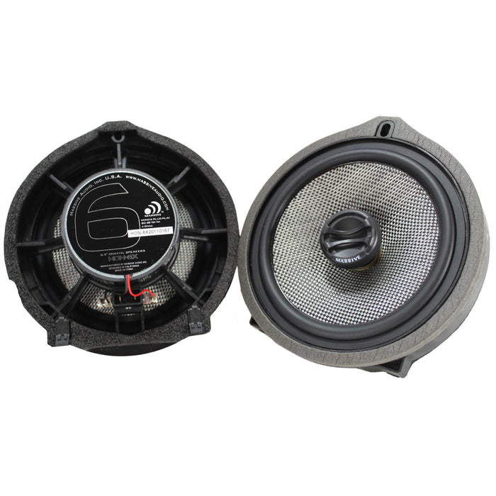 Massive Audio HON6X 6.5" Honda OEM Drop-In, 160W Coaxial Speaker Kit