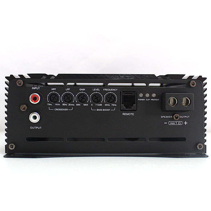 Deaf Bonce Monoblock Amplifier Class D 1600W /w Bass Knob & Clip LED AAP-1600.1D