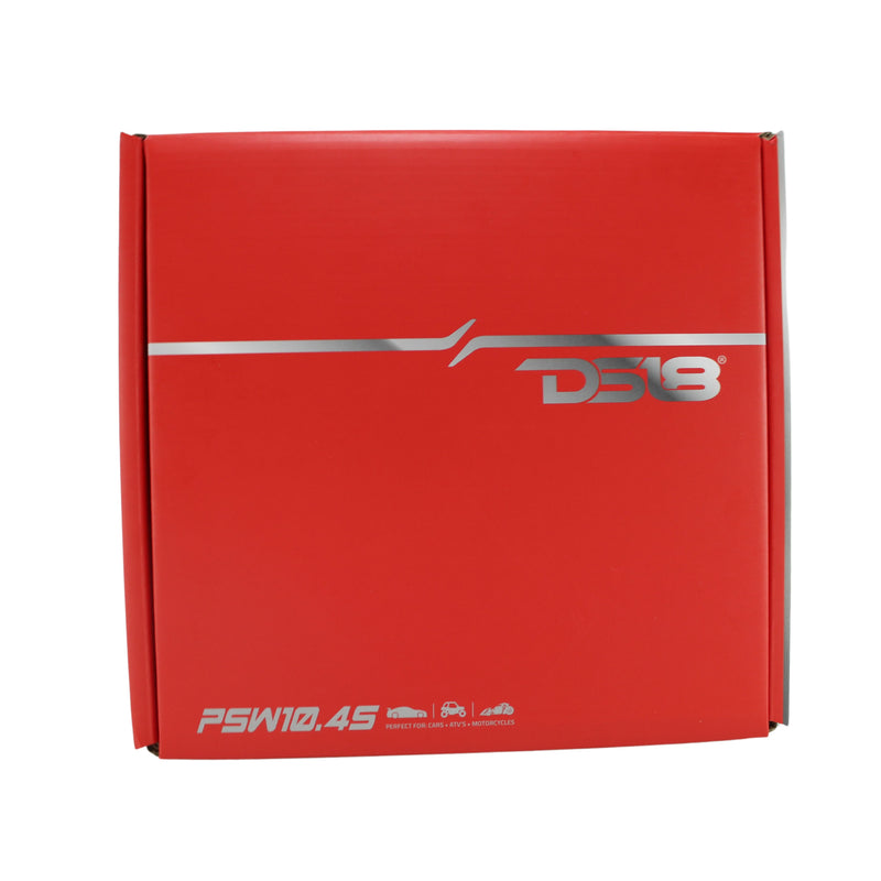 DS18 10" Single Voice Coil 4 Ohm 1000 Watt Shallow Subwoofer PSW10.4S