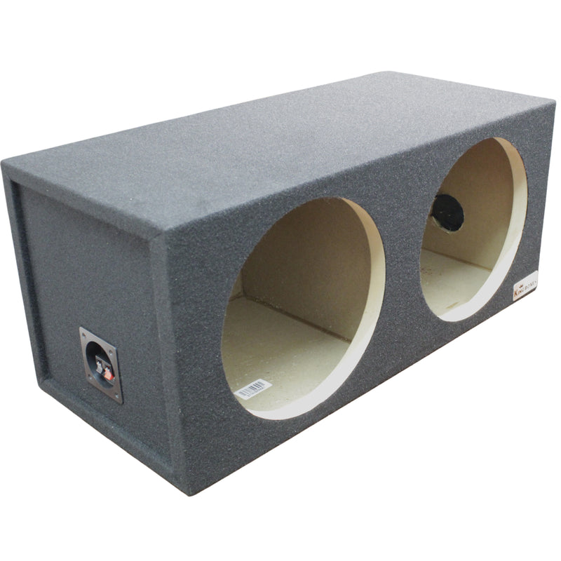 King Boxes 12" Dual Sealed Carpeted Universal Subwoofer Box D12S